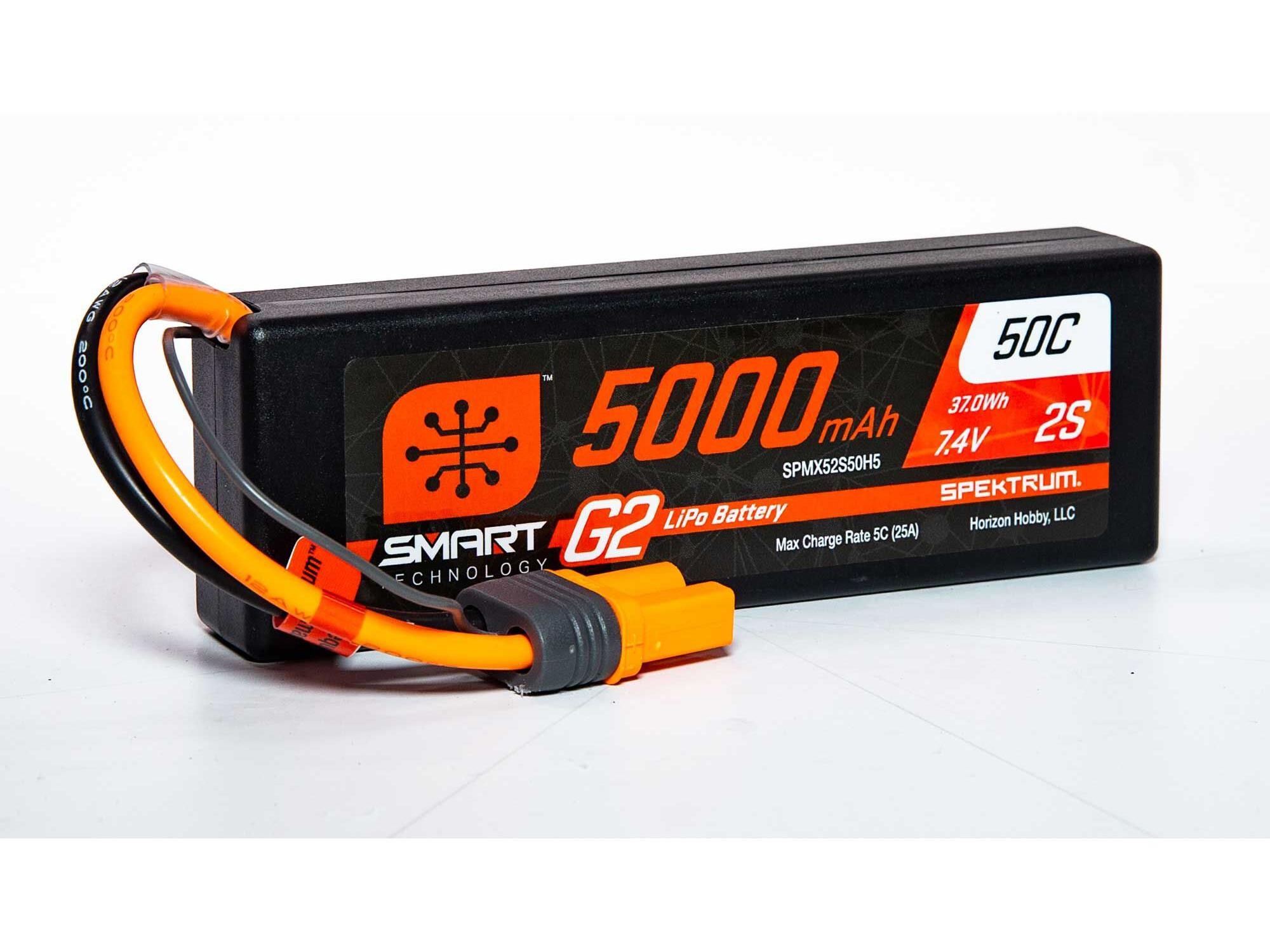 Spektrum 5000mAh 2S 7.4V SMART G2 50C IC5 (O-SPMX52S50H5)