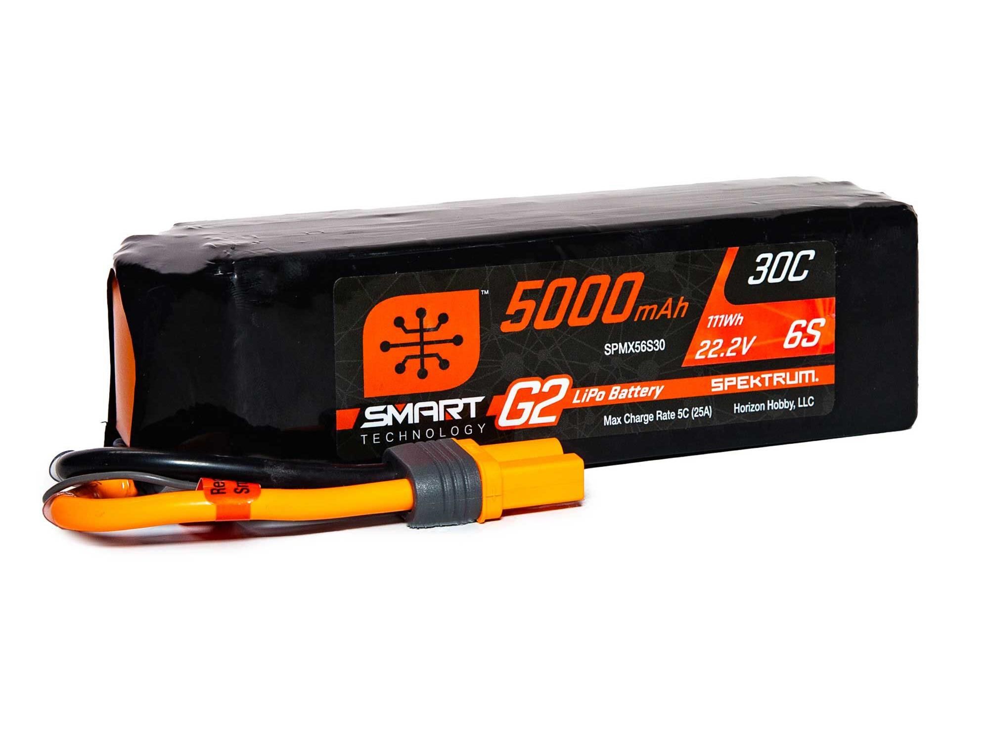 Spektrum 5000mAh 6S 22.2V SMART G2 30C IC5 (O-SPMX56S30)