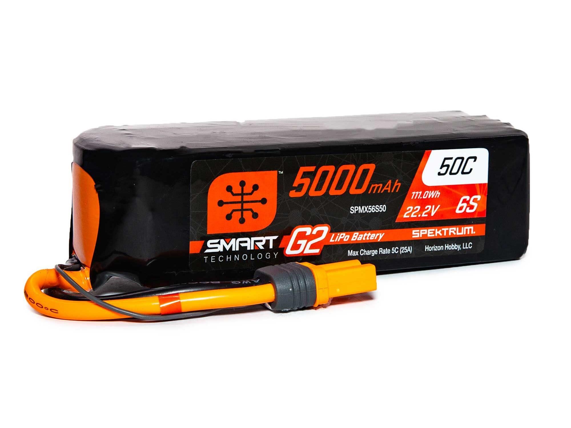 Spektrum 5000mAh 6S 22.2V SMART G2 50C IC5 (O-SPMX56S50)