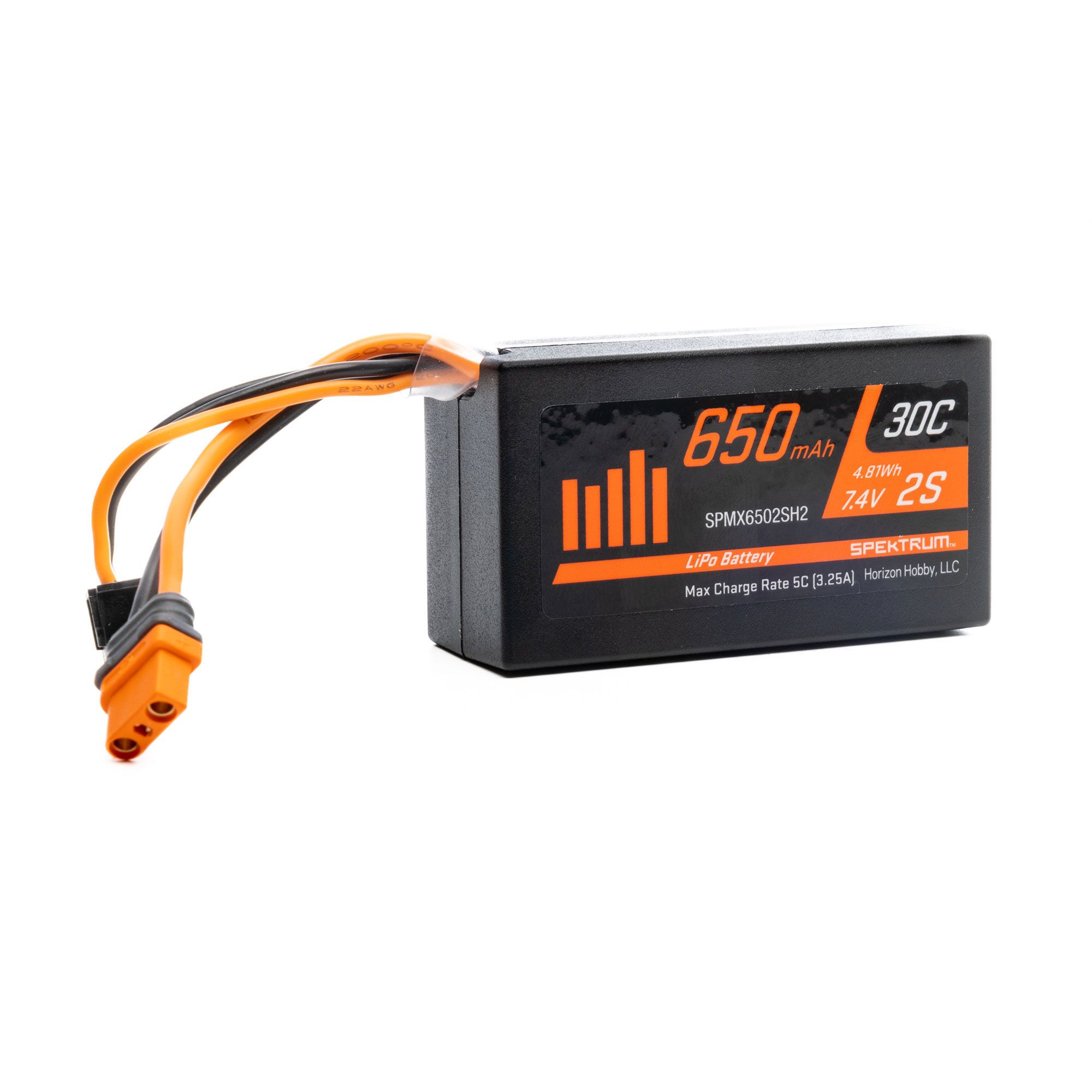 Spektrum 650mAh 2S 7.4V 30C Mini Smart G1 LiPo; IC2 (O-SPMX6502SH2)