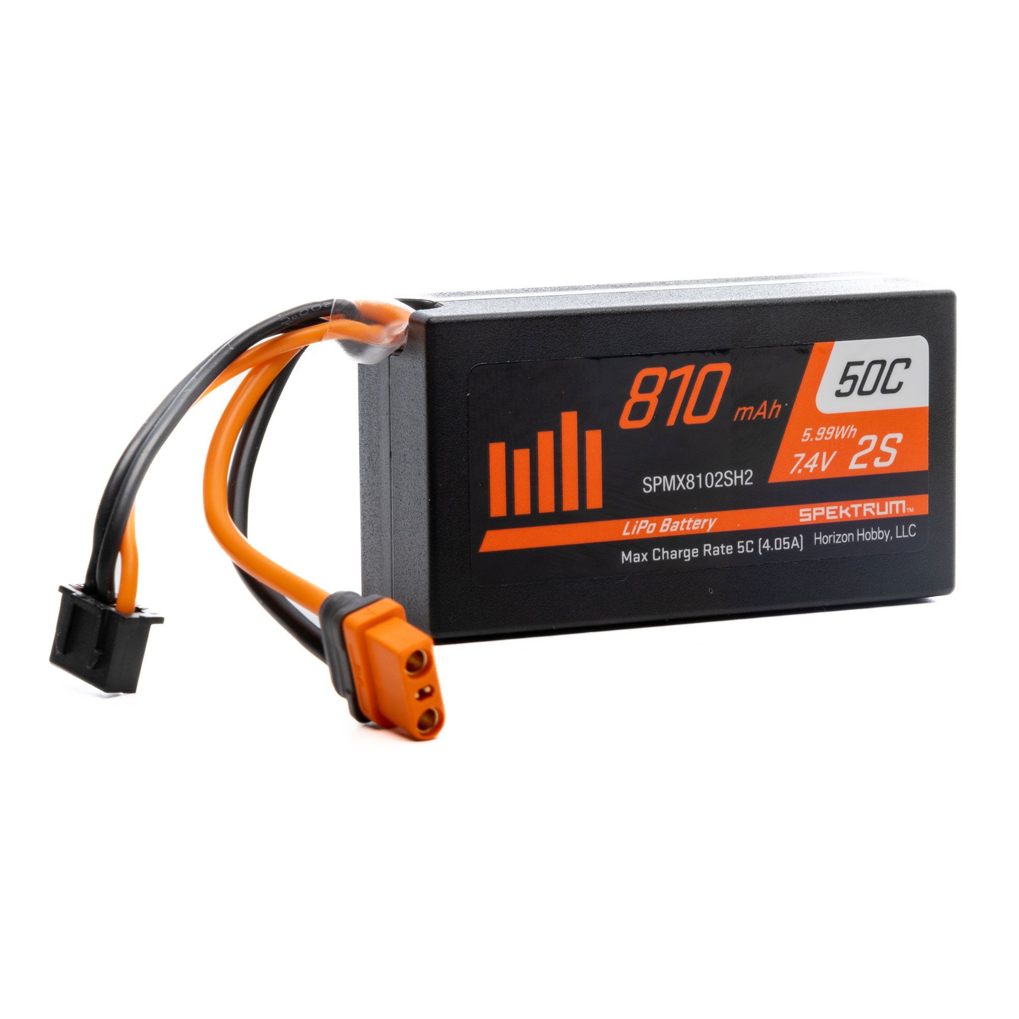 Spektrum 810mAh 2S 7.4V 50C Mini Smart G1 LiPo; IC2 (O-SPMX8102SH2)