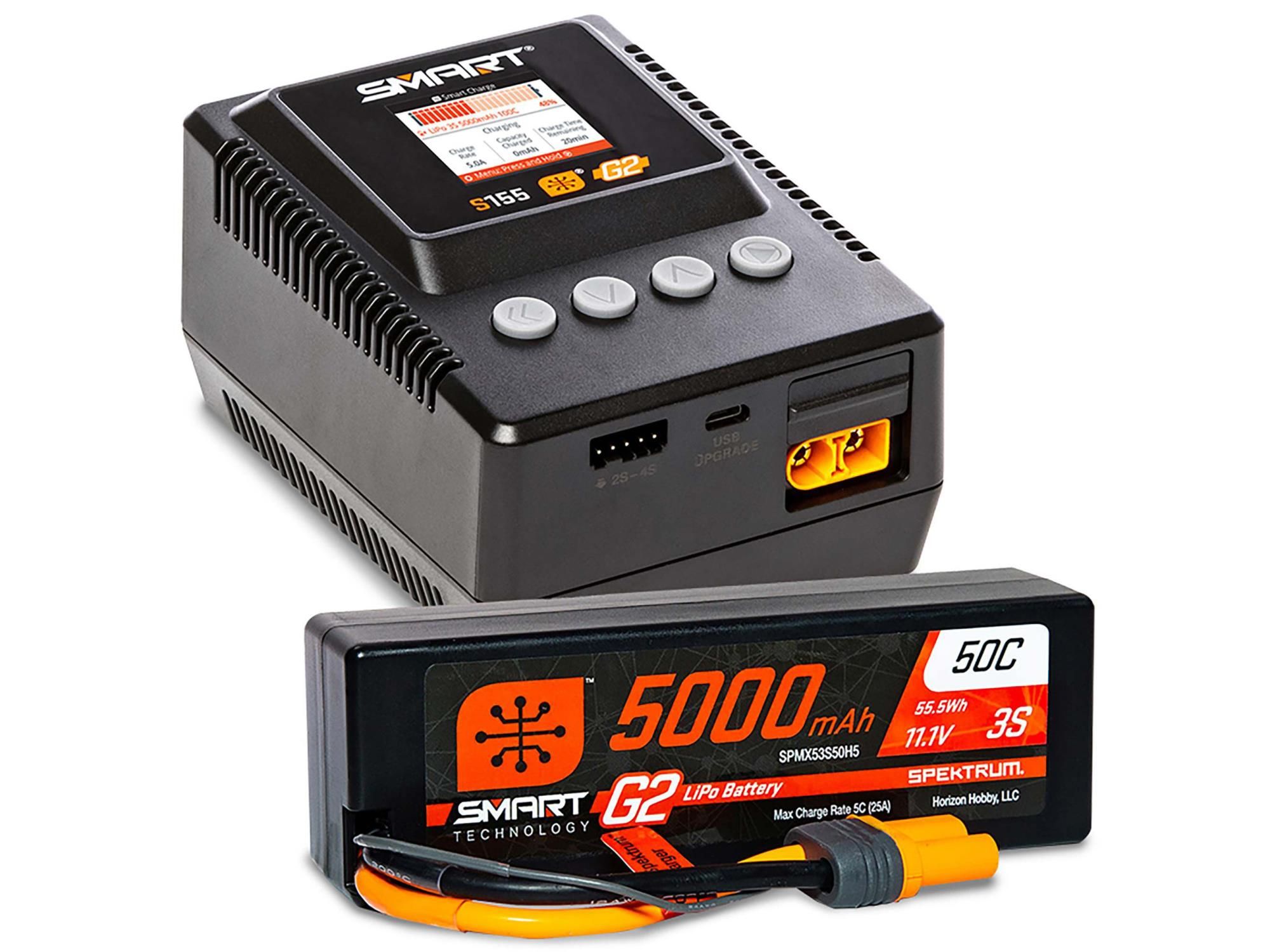 Spektrum Smart Powerstage Surface Bundle: 5000mAh 3S LiPo Batt/S155EU (O-SPMXPSS300I)