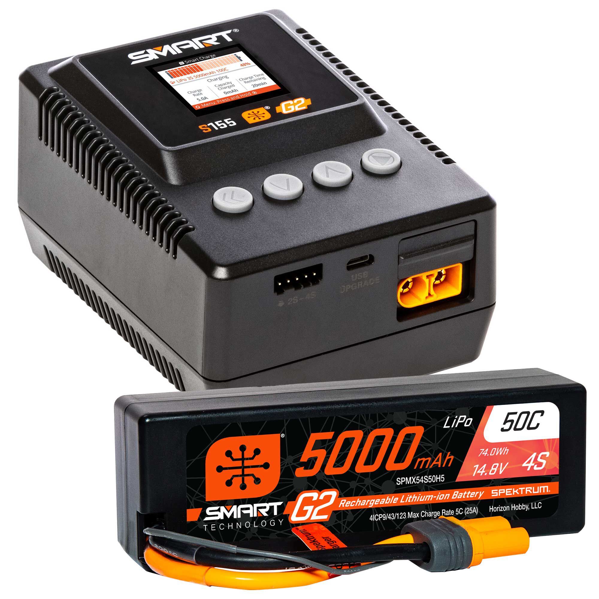 Spektrum Smart Powerstage Surface Bundle: 5000mAh 4S LiPo Batt/S155EU (O-SPMXPSS400I)