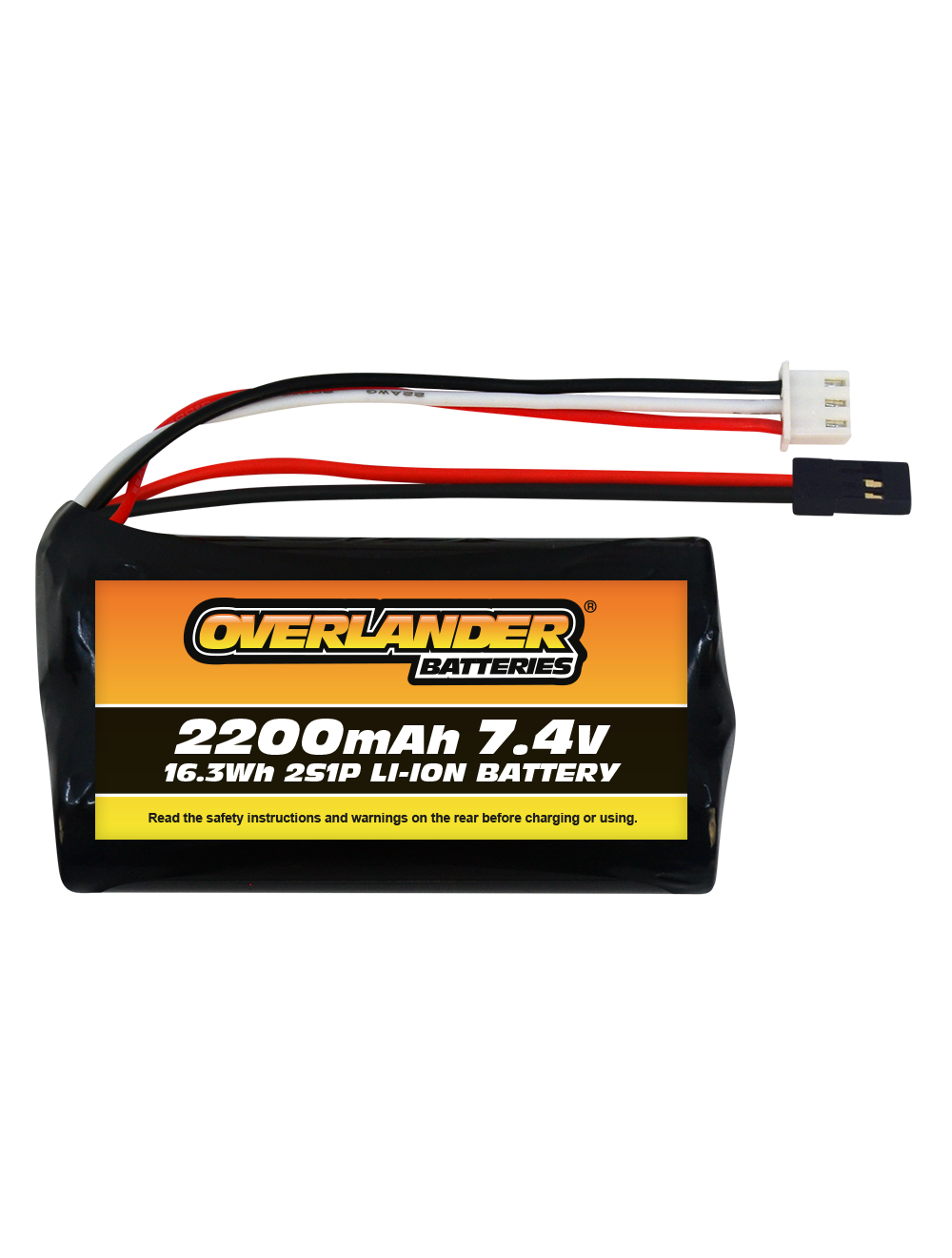 Overlander 2200mAh 7.4V 2S Li-Ion JR Connector (UDIRC UPGRADE BATTERY) (OL3117JR)