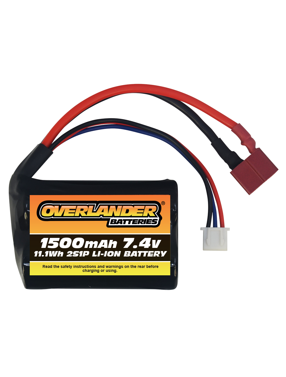 Overlander 1500mAh 7.4V 2S LI-ION Deans Connector (FTX Tracer Upgrade Battery) (OL3495)