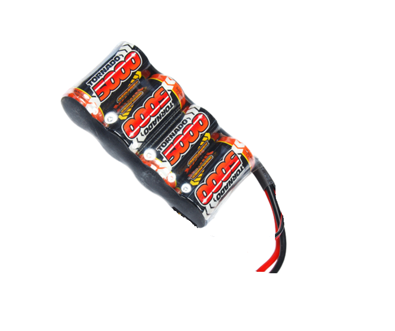 Overlander SubC 5000mAh 4.8V Flat (Saddle) Premium Sport NiMH Battery - T Plug (OL1594SADDLE)