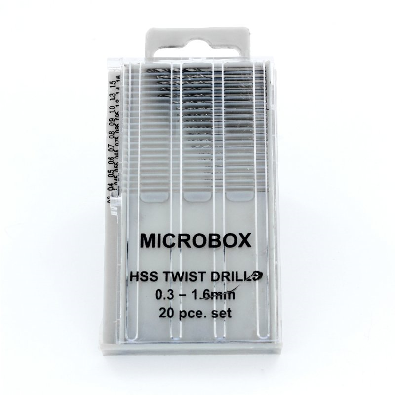 Modelcraft Microbox drill set (20) 0.3-1.6mm (PDR4001)