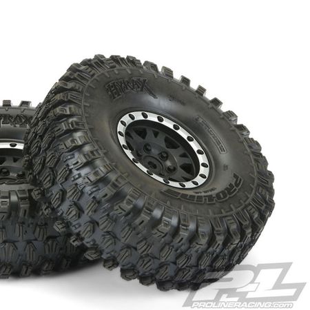 Proline Hyrax 1.9&quot; G8 Tyres On Impulse Black/Silver Bead Lock Wheels (G-PRO10128-13)