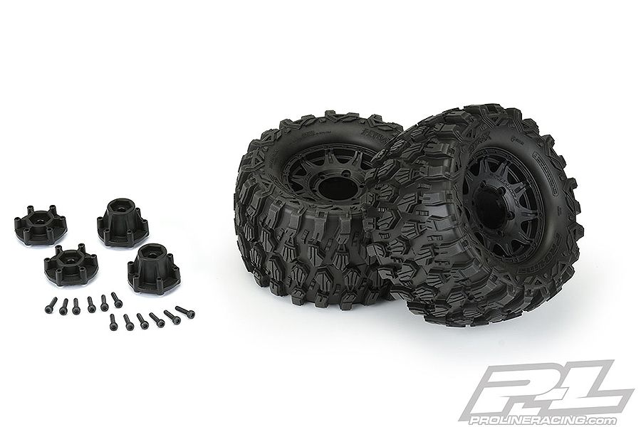 Proline Hyrax 2.8&quot; Tyres On Raid Black R/Hex Wheels (G-PRO10190-10)