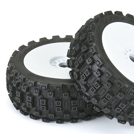 Proline Badlands MX M2 Pre Mount Velocity White Wheels (Pr) (G-PRO9067-31)