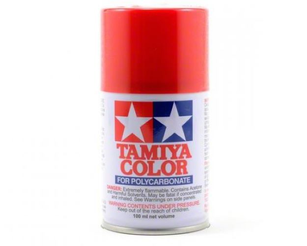Tamiya PS Polycarbonate Clear Bodyshell Paint - Full Range - PS-2 Red