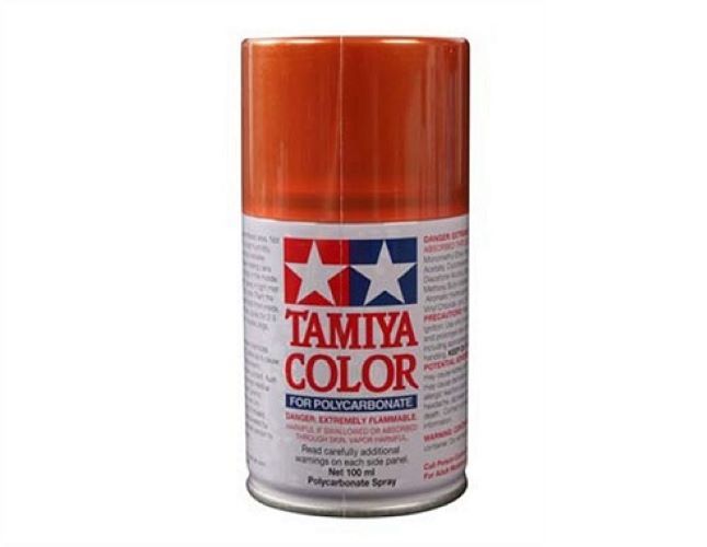 Tamiya PS Polycarbonate Clear Bodyshell Paint - Full Range - PS-61 Metallic Orange