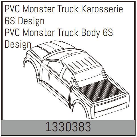 Absima PVC Monster Truck Body 6S Design ( AB 1330383)