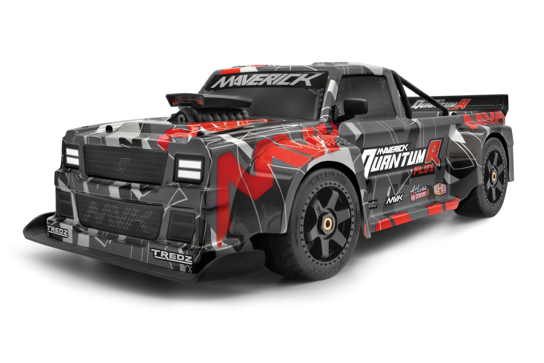 Maverick QuantumR Flux 4S 1:8 4WD Race Truck - Grey/Red (MV150313)