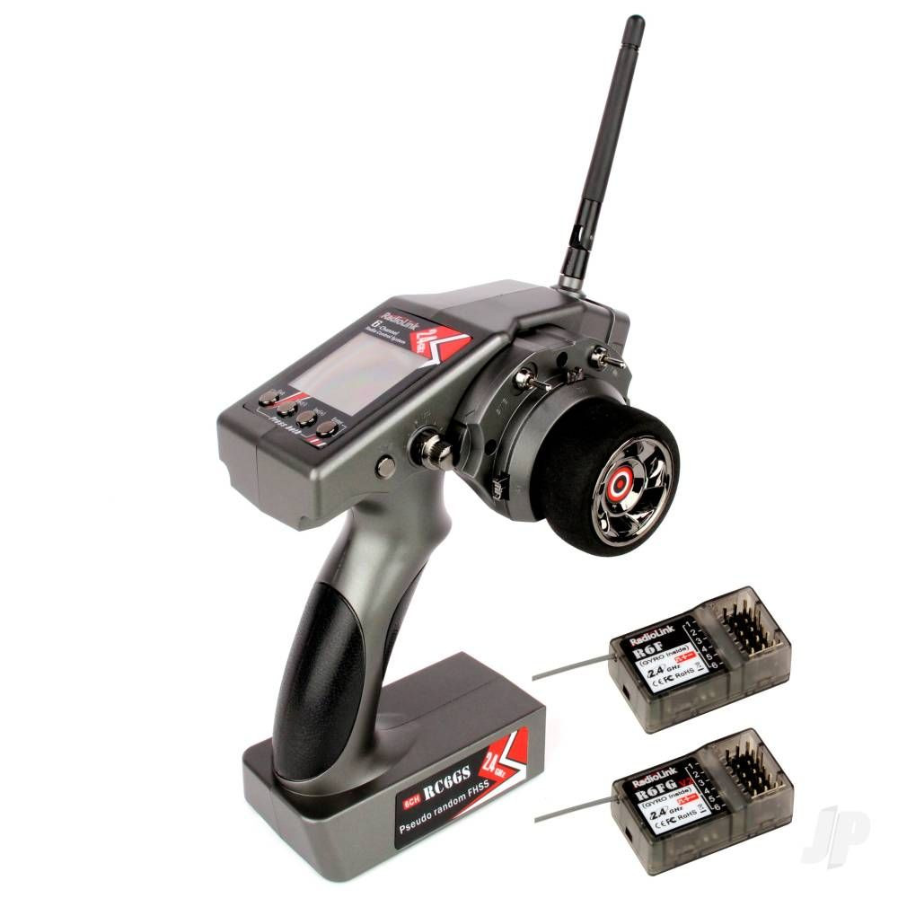 RadioLink RC6GS-V2 2.4GHz 6-Channel TX with 1x R6FG (Gyro RX) and 1x R7FG (Gyro RX) (RLKT061000)