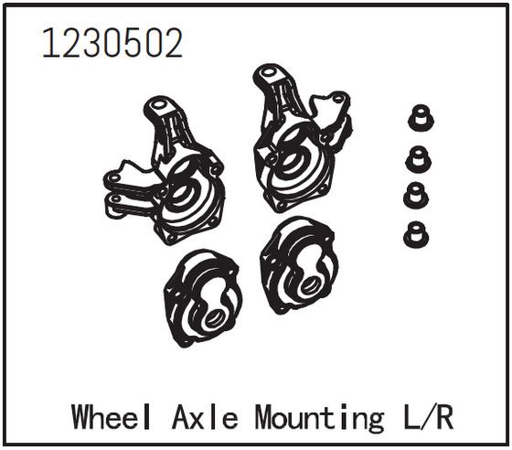 Absima Wheel AXLe Mounting ( AB 1230502)