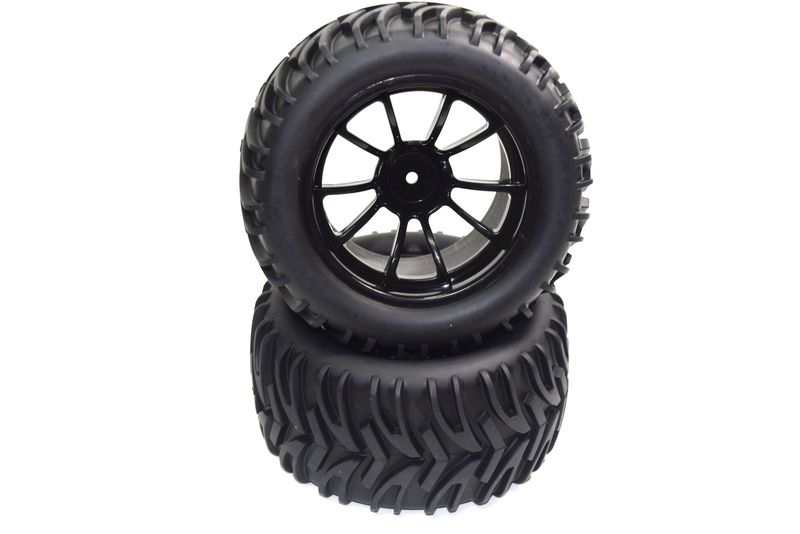 Absima Wheel Set Glued (2) AMT2.4 RTR/BL ( AB 1230337)