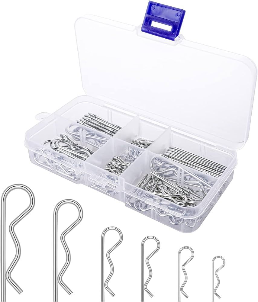 SC Models 100pcs Body Clips - Various Sizes With Storage Case