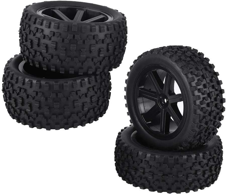 SC Models 1:10 Off Road Wheel Set 7 Spoke -12mm Hex - Black (SC6635)