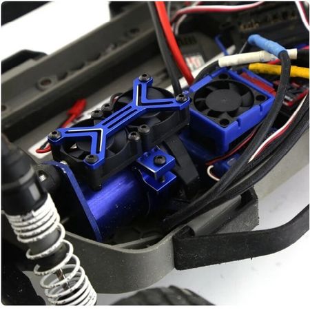 SC Models 1:8 Motor Heatsink With Dual Cooling Fan 40-42mm - Black (4274,4068,4268)(SCDTEF02010D)