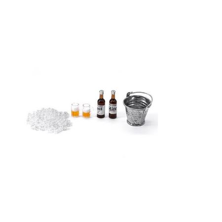 SC Models 1:10 Mini Ice Bucket, Beers, Bottles, Ice Cubes (SCDTEL06018)
