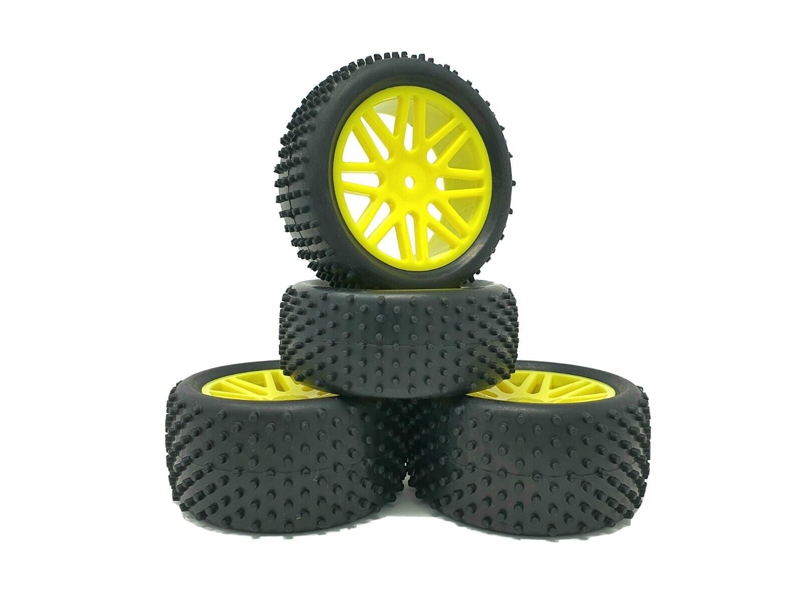 SC Models 1:10 Off Road Wheel Set 12mm Hex - Yellow (SCDTHW00002B)