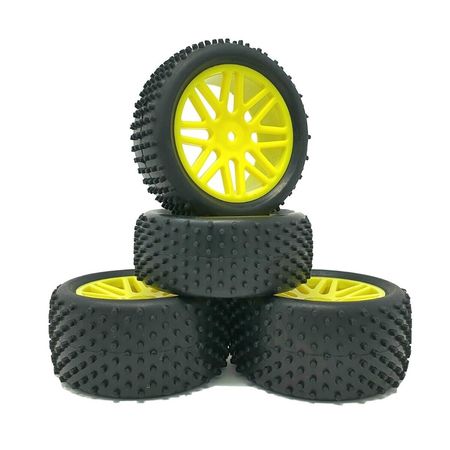 SC Models 1:10 Off Road Wheel Set 12mm Hex - Yellow (SCDTHW00002B)
