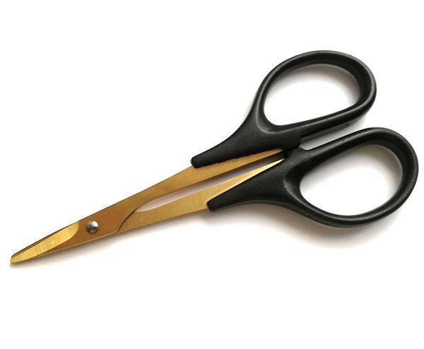 SC Models Titanium Nitride Coated Curved Lexan Body Scissors (SCDTT11048)