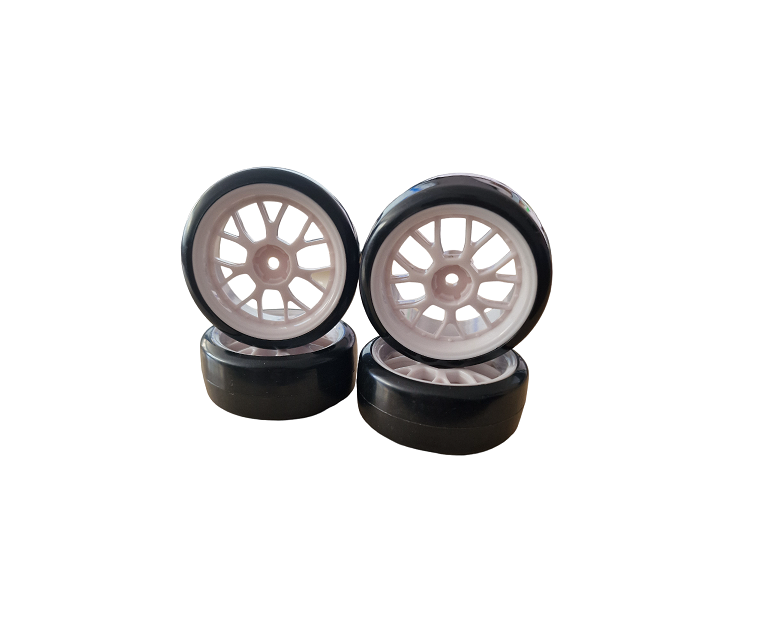 SC Models 1:10 On Road Drift Mesh Wheel - White 4pcs (SCDTHW00011A)