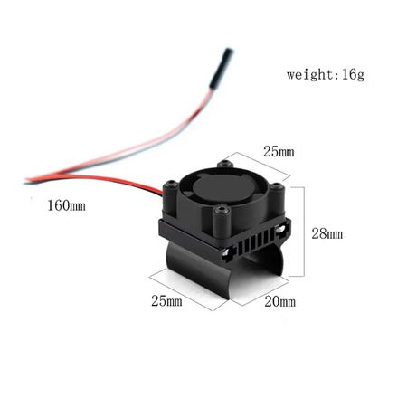 SC Models Alloy Machined Heatsink w/Cooling Fan For Traxxas 1/18 TRX-4M Crawler (SCDTTRX4M090B)