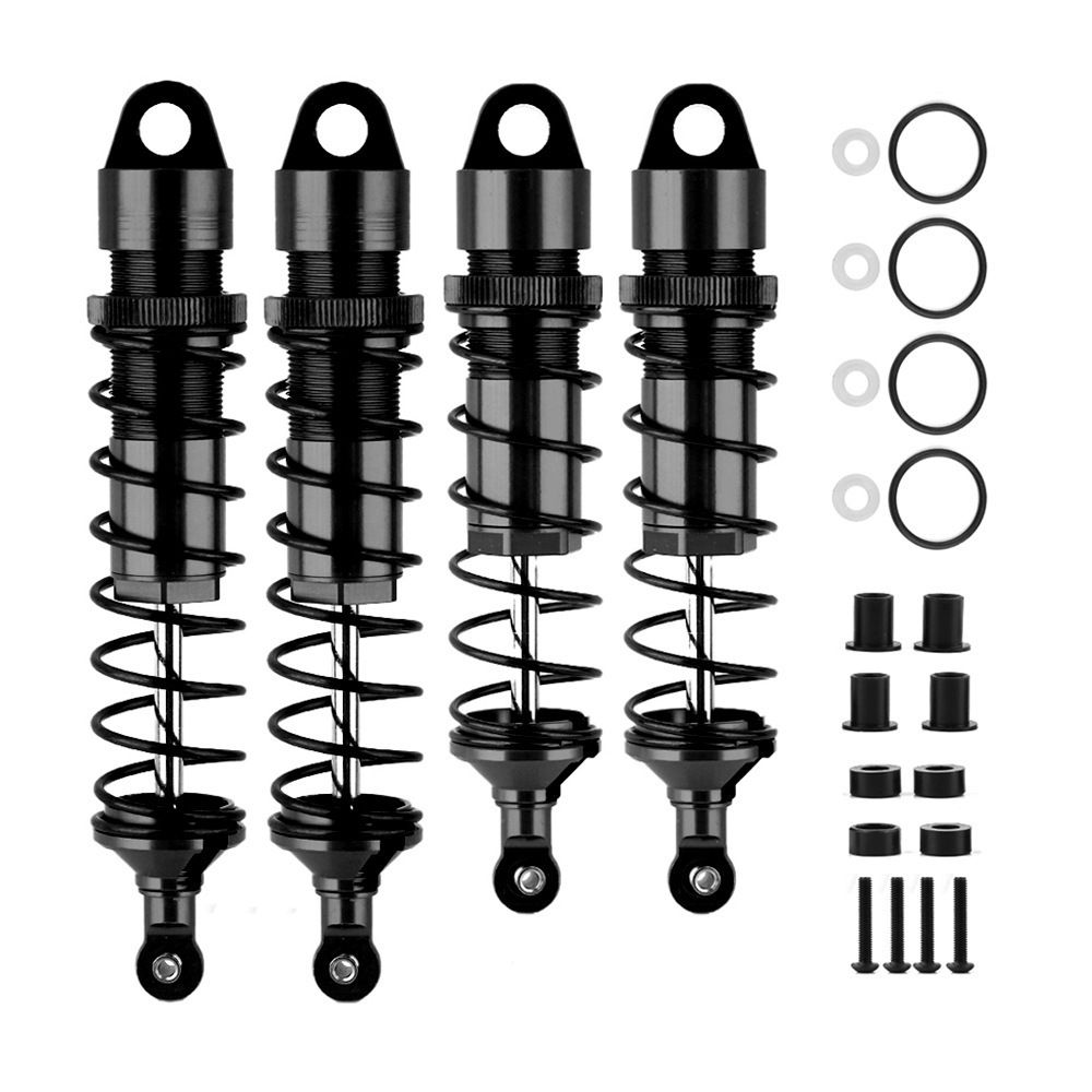 SC Models Traxxas Sledge Front &amp; Rear Aluminium Shocks - Black (SCDTTRXSL024E)