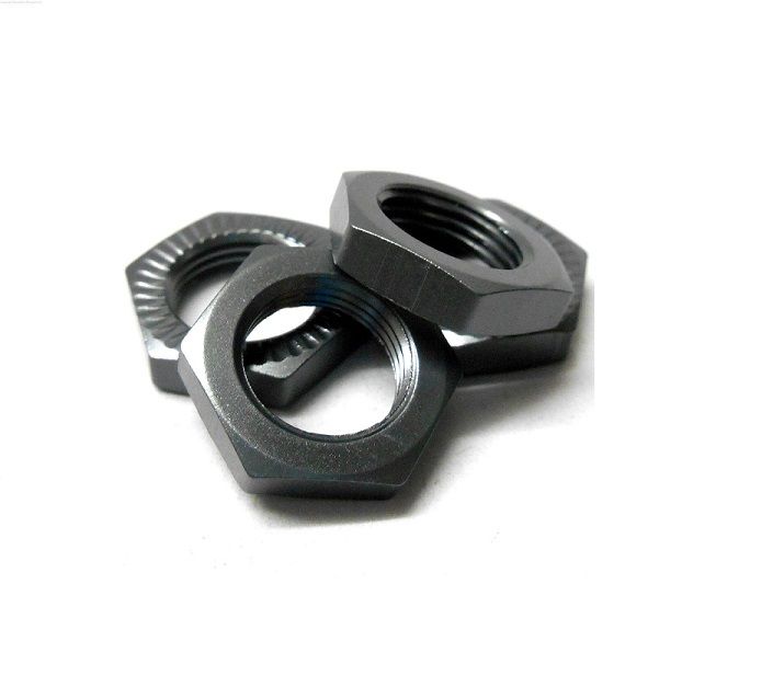 SC Models 17mm X 1.0 Grey Serrated Wheel Nuts (4Pcs) (SCKRNL170B)