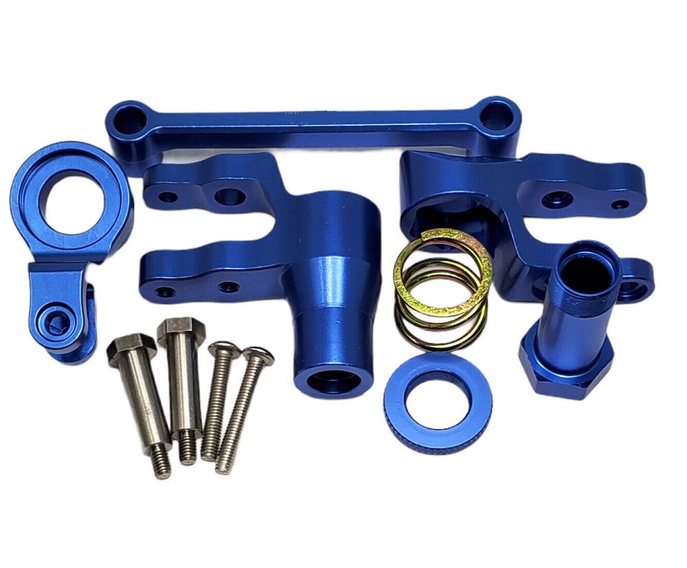 SC Models Traxxas Maxx Aluminium Steering Bell Crank Set - Blue (SCKRTMAXX010)