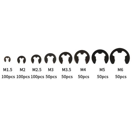 SC Models E Clips 1.5 to 6mm - 550pcs (SCLFLOP104)