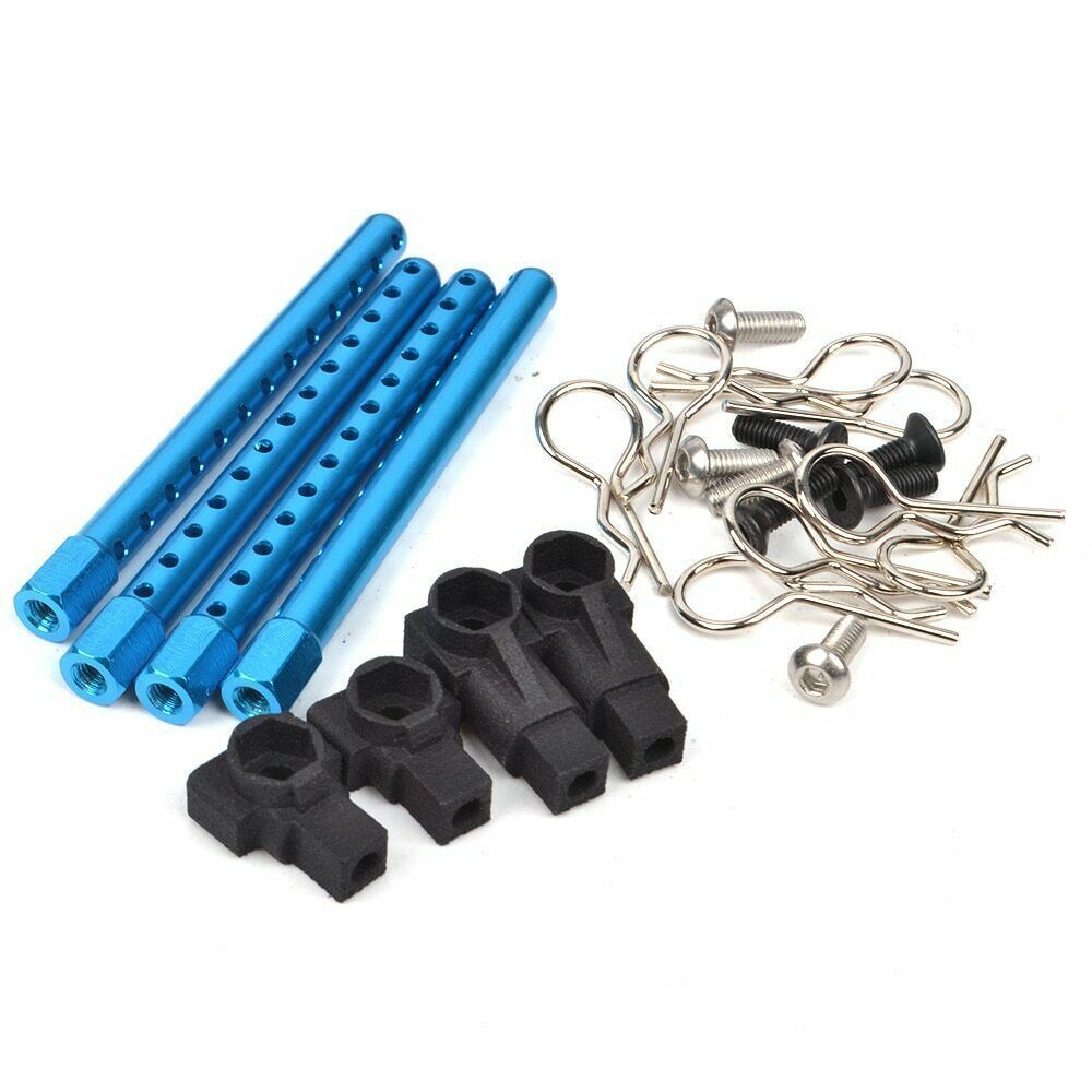 SC Models Tamiya TT02 Aluminium Alloy Body Post &amp; Mount - Blue (SCLFTT02050B)