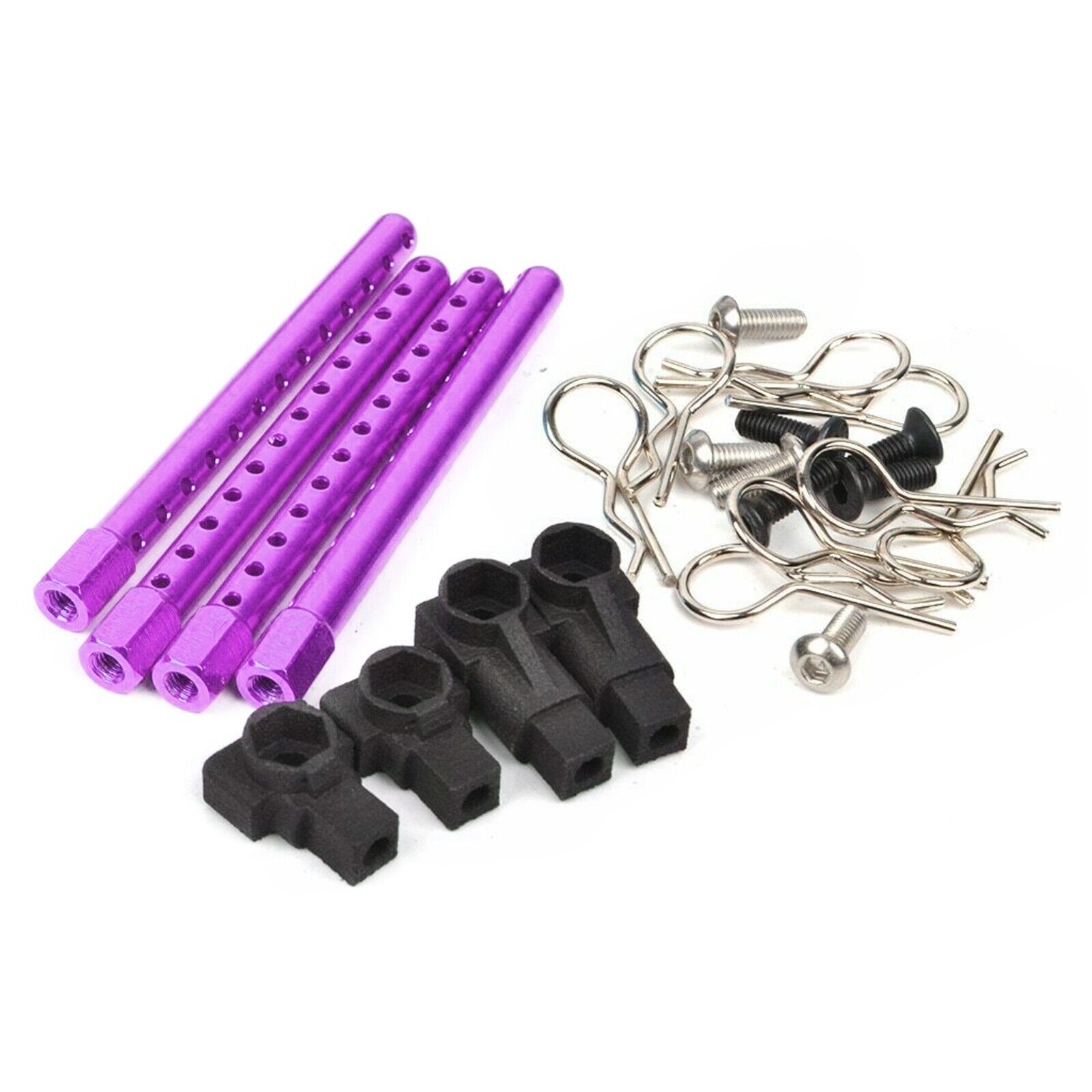 SC Models Tamiya TT02 Aluminium Alloy Body Post &amp; Mount - Purple (SCLFTT02050P)