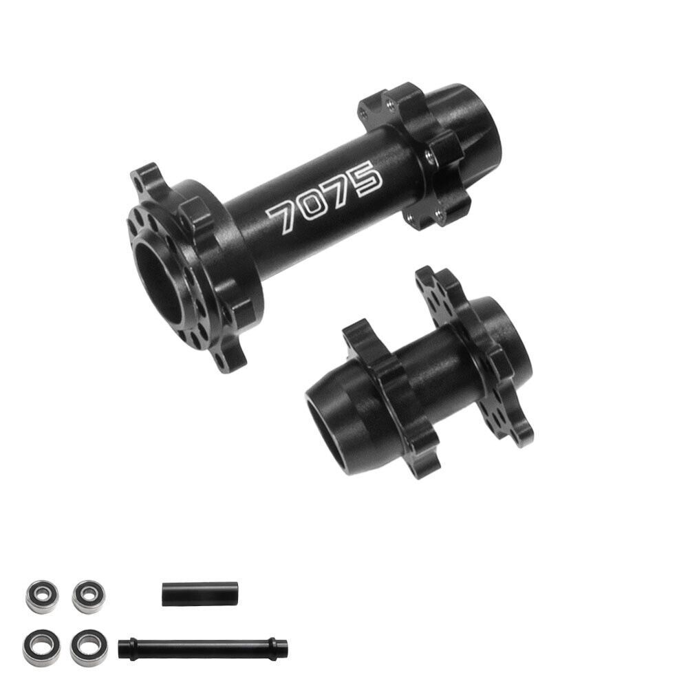 SC Models Aluminum Hub Set Fr &amp; Rr, Losi Promoto - Black (SCPMX1401A)