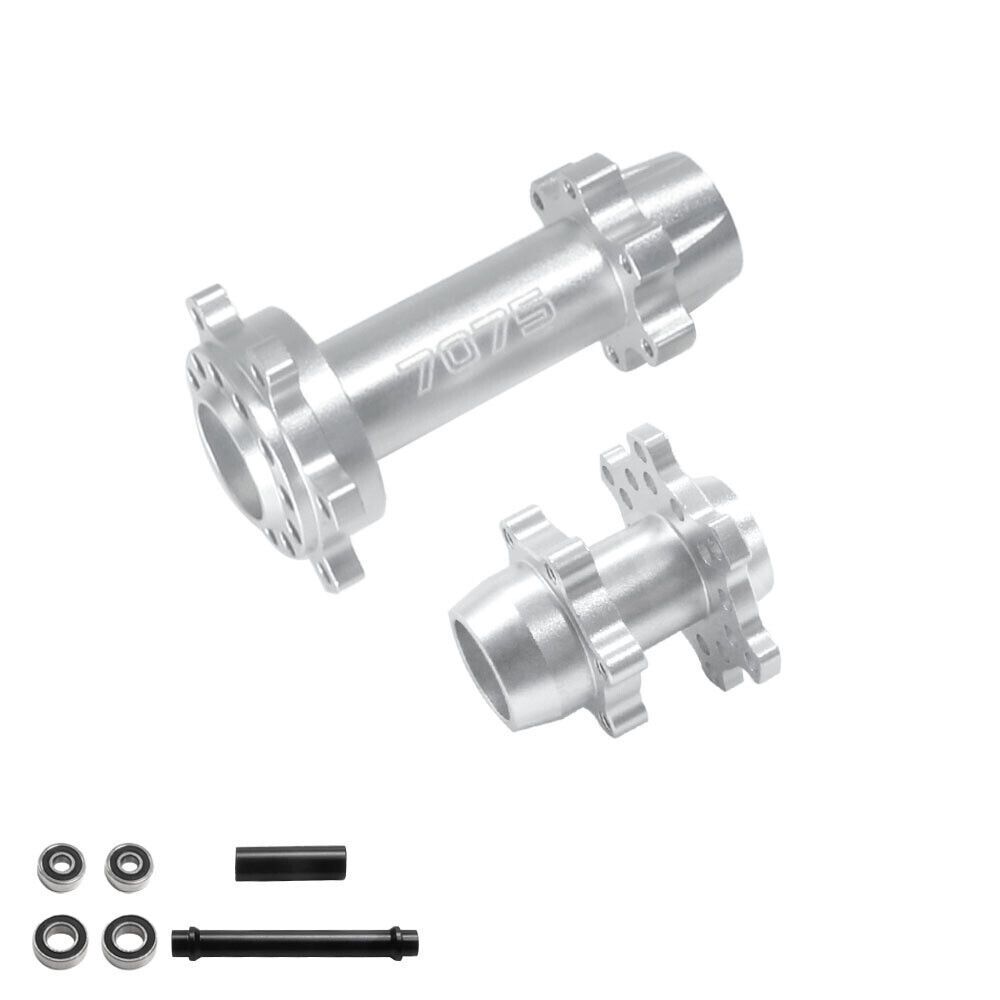 SC Models Aluminum Hub Set Fr &amp; Rr, Losi Promoto - Silver (SCPMX1401B)