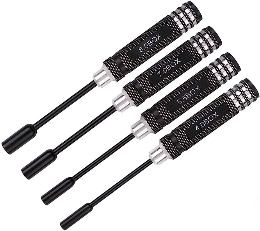 SC Models Nut Driver Socket Kit 4mm, 5.5mm, 7.0mm, 8.0mm (SCYZB004W)