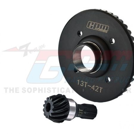 GPM Racing Traxxas X-Maxx, XRT Chrome Hard Steel Rear Spiral Bevel Gears (STXM1200R-BK)
