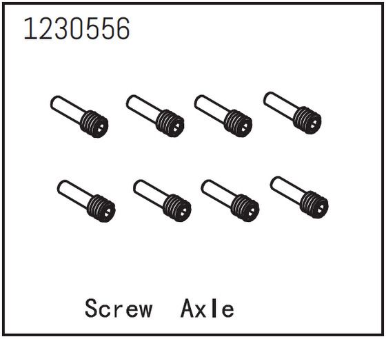 Absima Screw AXLe (6) ( AB 1230556)