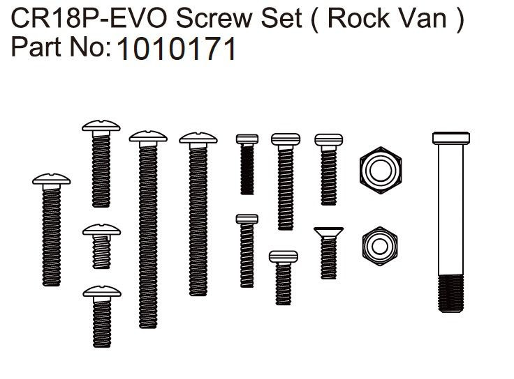 Absima Screw Set Rock Van - EVO 1:18