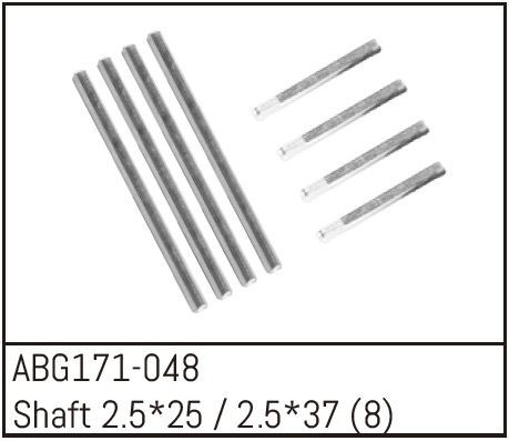 Absima Shaft Set - 2.5*25 (4) /2.5*37 (4) ( AB G171-048)