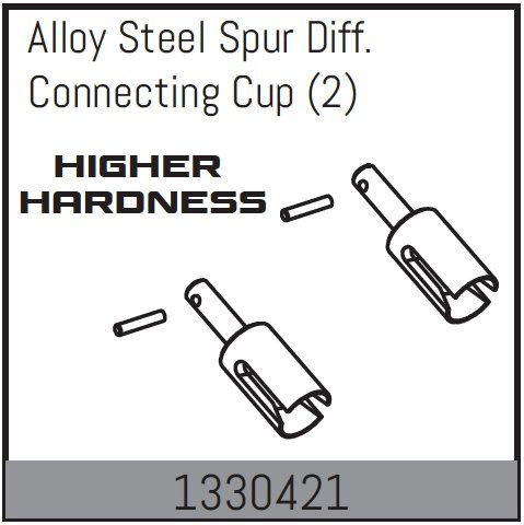 Absima Alloy Steel Spur Diff. ConnECting Cup (2) ( AB 1330421)