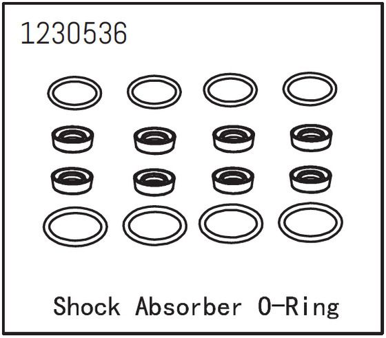 Absima Shock Absorber O-Ring Set - Sherpa  ( AB 1230536)