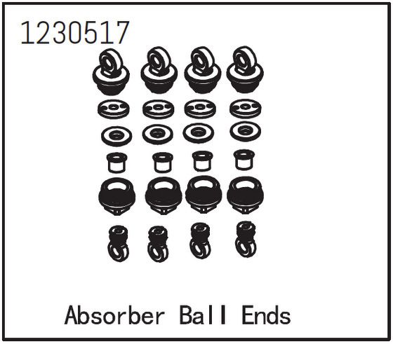 Absima Shock Absorber Ball Ends ( AB 1230517)