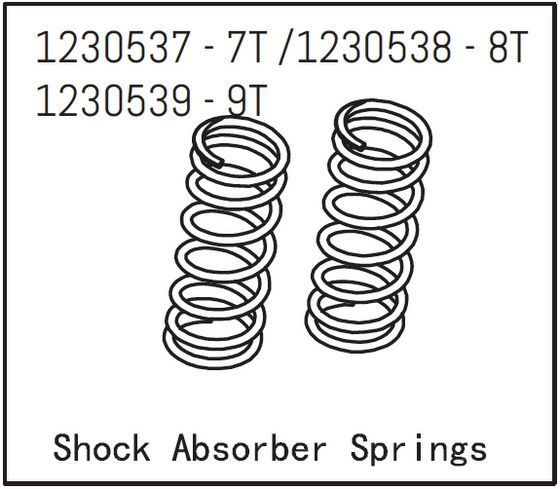Absima Shock Absorber Springs 9T (2) ( AB 1230539)