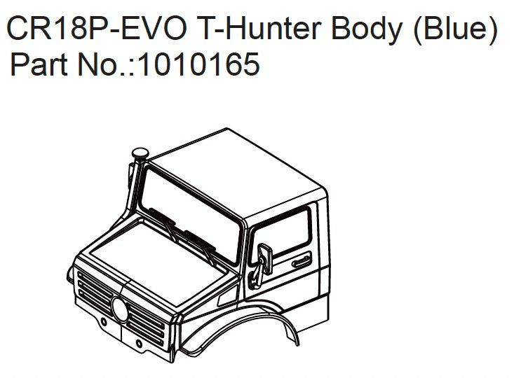 Absima T-Hunter PC Body (blue) - EVO 1:18