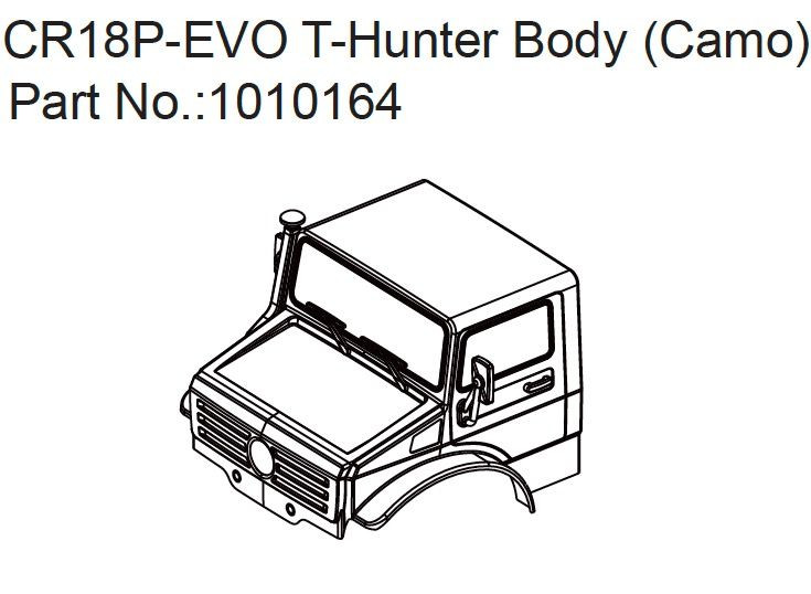 Absima T-Hunter PC Body (camo) - EVO 1:18