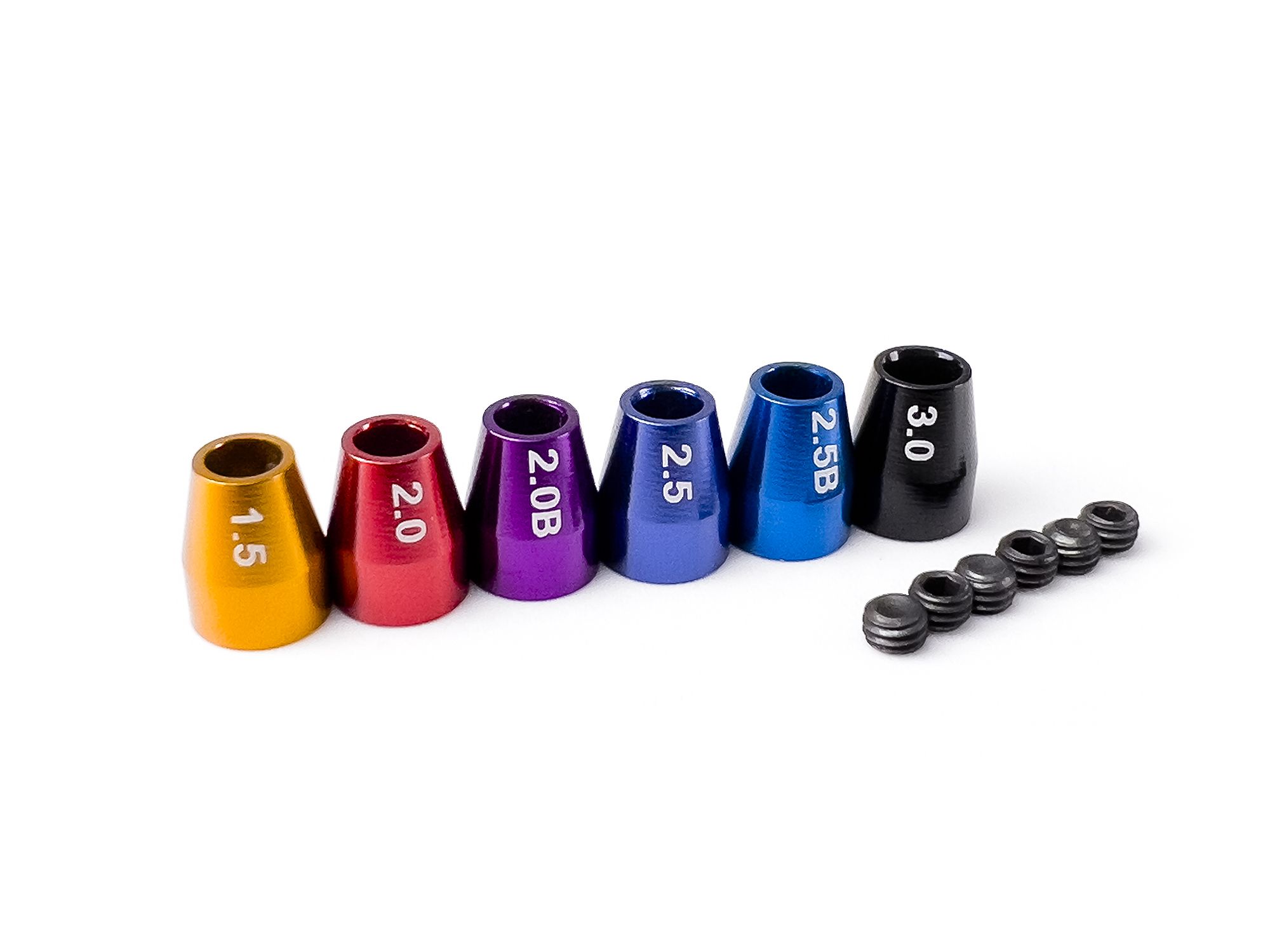 RC Overhaul Hex Driver Size Guide, Coloured Collar Set (T-RCO-TL016)